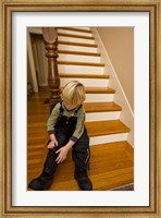 Framed Child, winter in Portsmouth, New Hampshire