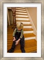 Framed Child, winter in Portsmouth, New Hampshire