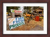 Framed Farm stand in Holderness, New Hampshire