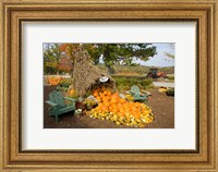 Framed Moulton Farm farmstand in Meredith, New Hampshire