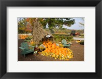 Framed Moulton Farm farmstand in Meredith, New Hampshire