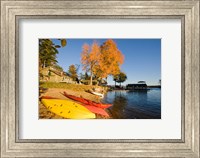 Framed Kayaks at Lake Winnipesauke, New Hampshire