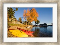 Framed Kayaks at Lake Winnipesauke, New Hampshire
