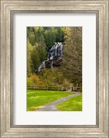 Framed Beaver Brook falls in Colebrook, New Hampshire