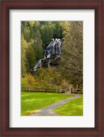 Framed Beaver Brook falls in Colebrook, New Hampshire
