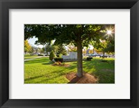 Framed Town Green in Claremont, New Hampshire