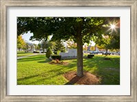 Framed Town Green in Claremont, New Hampshire