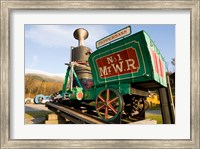 Framed Old engine from the cog railroad on Mt Washington in Twin Mountain, New Hampshire