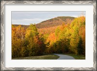 Framed Franconia Notch Bike Path in New Hampshire's White Mountains