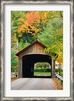 Framed Coombs Covered Bridge, Ashuelot River in Winchester, New Hampshire