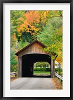 Framed Coombs Covered Bridge, Ashuelot River in Winchester, New Hampshire