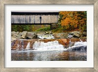 Framed Covered bridge over Wild Ammonoosuc River, New Hampshire
