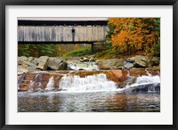 Framed Covered bridge over Wild Ammonoosuc River, New Hampshire