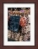 Framed Ropes of Garlic in Local Shop, Nice, France