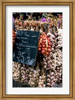Framed Ropes of Garlic in Local Shop, Nice, France