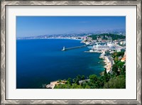 Framed Aerial View of the Port, Nice, France