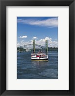 Framed New Hampshire, Portsmouth, harbor ferry, Portsmouth Harbor