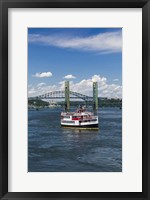 Framed New Hampshire, Portsmouth, harbor ferry, Portsmouth Harbor