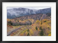 Framed New Hampshire, White Mountains, Bretton Woods, Mount Washington Cog Railway trestle
