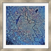 Framed Satellite view of Concord, New Hampshire