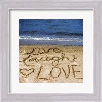 Framed Live Laugh Love In The Sand