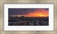 Framed Cityscape at sunset, Santiago, Chile