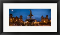 Framed Fountain at La Catedral, Plaza De Armas, Cusco City, Peru