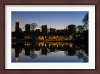 Framed Midtown Skylines and Lake, Atlanta