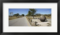 Framed Prehistoric Stone Balls -A Mystery, Costa Rica