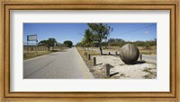 Framed Prehistoric Stone Balls -A Mystery, Costa Rica