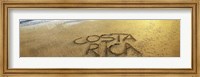 Framed Text on Sand on the Beach, Liberia, Guanacaste, Costa Rica