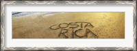 Framed Text on Sand on the Beach, Liberia, Guanacaste, Costa Rica
