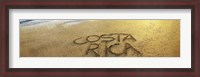 Framed Text on Sand on the Beach, Liberia, Guanacaste, Costa Rica