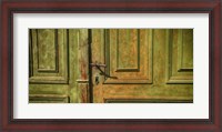 Framed Closed Door of a House,  Transylvania, Romania