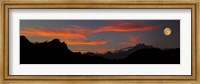 Framed Super Moon Rises over the Badlands, South Dakota