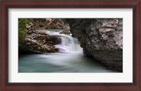 Framed Johnston Falls, Banff National Park, Alberta, Canada