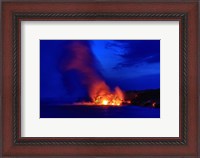Framed Lava Flowing Into Ocean, Hawaii Volcanoes National Park, Big Island, Hawaii