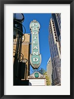 Framed Portland Landmark Sign, Portland, Oregon