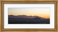 Framed Downtown Los Angeles at Dusk, California