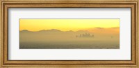 Framed Los Angeles with Yellow Sky, California