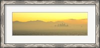 Framed Los Angeles with Yellow Sky, California