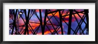 Framed Trestles of a Railway Bridge at Sunset, Gaviota State Park, California