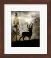 Framed 'Mystic Deer' border=