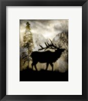 Framed 'Mystic Elk' border=