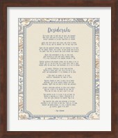 Framed Desiderata Floral Frame Beige