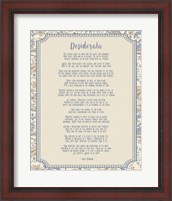 Framed Desiderata Floral Frame Beige