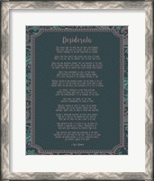 Framed Desiderata Floral Frame Turquoise