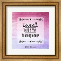 Framed Love All, Trust a Few Magenta Ombre