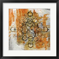 Saffron Mandala II Crop Framed Print