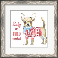 Framed Glamour Pups Christmas I